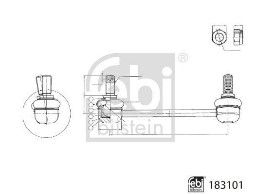 ŁĄCZNIK STABILIZATORA MITSUBISHI PRZÓD CANTER 01- FORD MUSTANG 95-99 PR