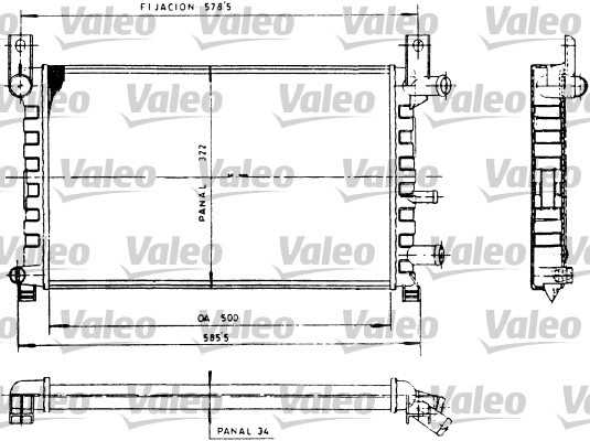 CHŁODNICA FORD FIESTA 1,1/1,3 89-