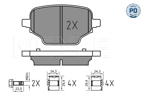 KLOCKI HAMULCOWE OPEL TYŁ COMBO 1,2/1,5-1,6 D 18-