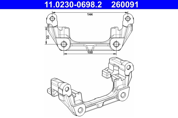 MOCOWANIE ZACISKU HAMULCOWEGO FORD TYŁ C-MAX/FOCUS/TRANSIT 1,0-2,5 03- LEWY/PRAWY