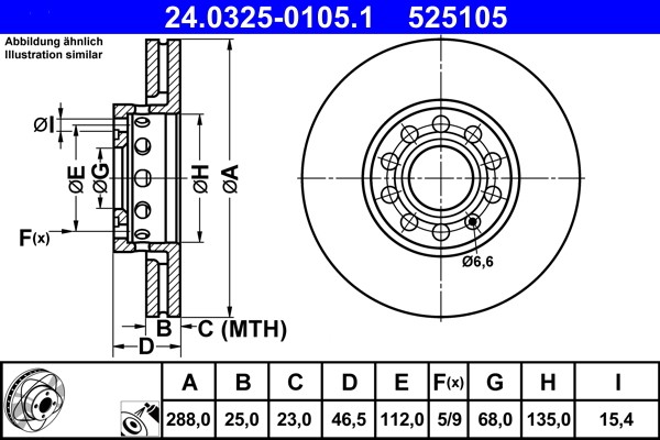 TARCZA HAMULCOWA AUDI PRZÓD 100/A4/A6 95- POWER DISC