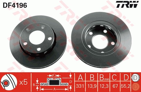 TARCZA HAMULCOWA DB TYŁ W163 98-05