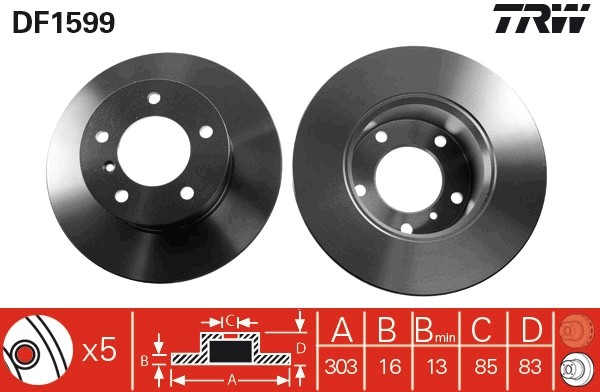 TARCZA HAMULCOWA DB PRZÓD W460 G-KLASA