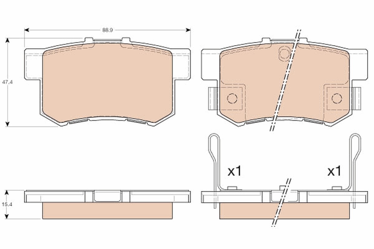 KLOCKI HAMULCOWE HONDA TYŁ ACCORD/CIVIC/PRELUDE 1,3-2,3 90-12