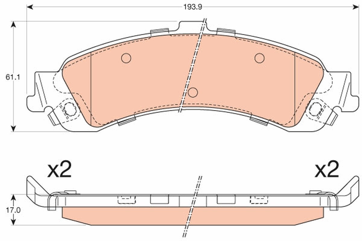 KLOCKI HAMULCOWE CHEVROLET TYŁ TAHOE 4,8-5,3 99-06