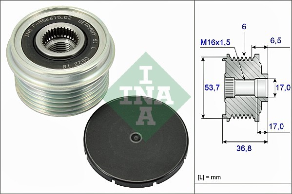 KOŁO PASOWE ALTERNATORA FORD 1,8/2,0 16V 00-07