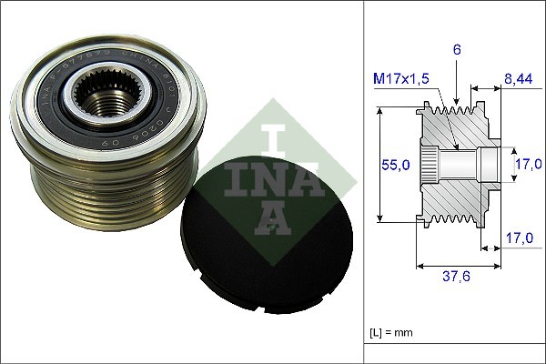 KOŁO PASOWE ALTERNATORA MAZDA 3/6 1,6-2,3 02- NISSAN MICRA 1,2DIG 11-