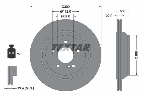 TARCZA HAMULCOWA DB TYŁ R230 SL/W221 300-350