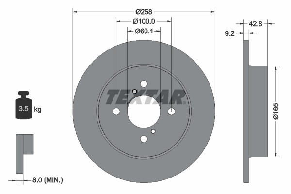 TARCZA HAMULCOWA SUZUKI TYŁ IGNIS 1,5 4X4 03-