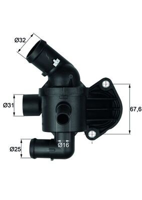 TERMOSTAT VW 92C GOLF 6/PASSAT 1,6TDI 09-/SKODA FABIA