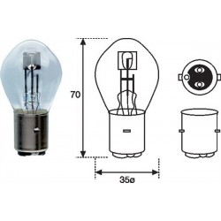 ŻARÓWKA S2 12V/35/35W BA20D...