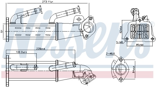 CHŁODNICA ZAWORU EGR FORD 2,2TDCI