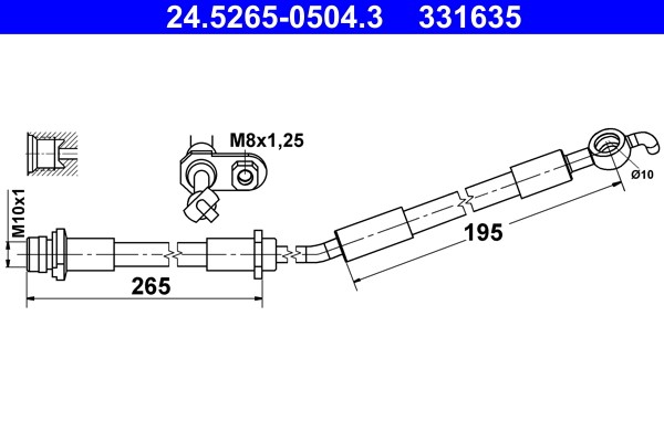 PRZEWOD HAM. ELAST. TOYOTA P. YARIS 1,0-1,8 12-20 PR