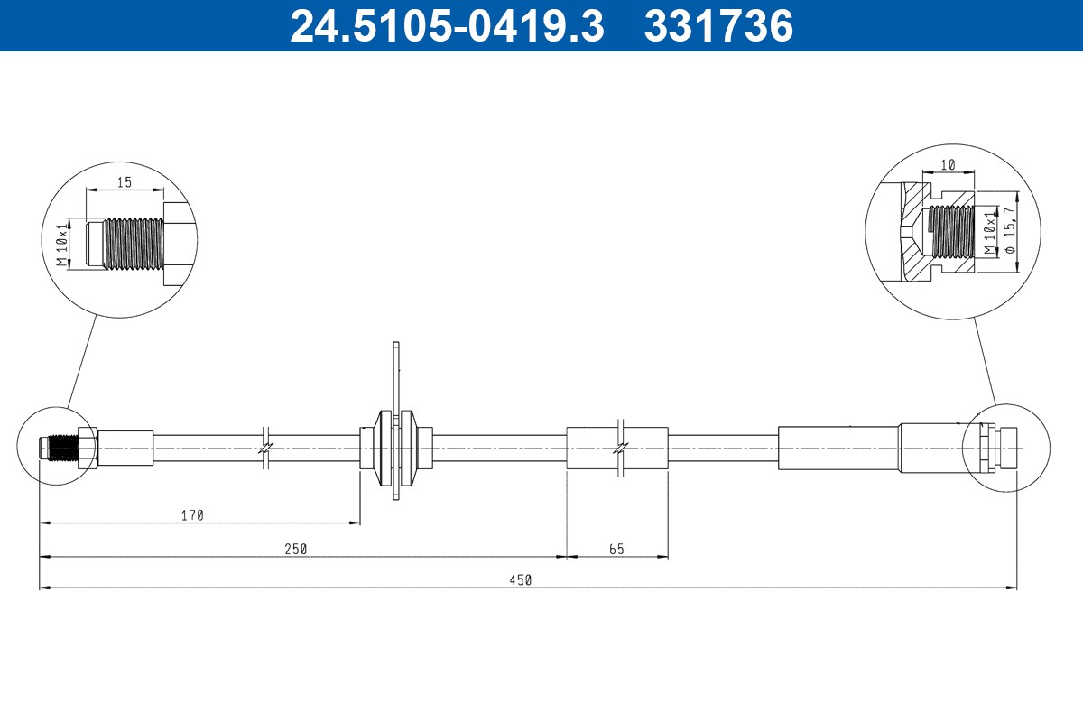PRZEWOD HAM. ELAST. FORD T. FOCUS 11- LE PR