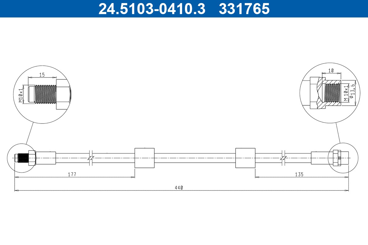 PRZEWOD HAM. ELAST. BMW P. E39 95-04 LE PR