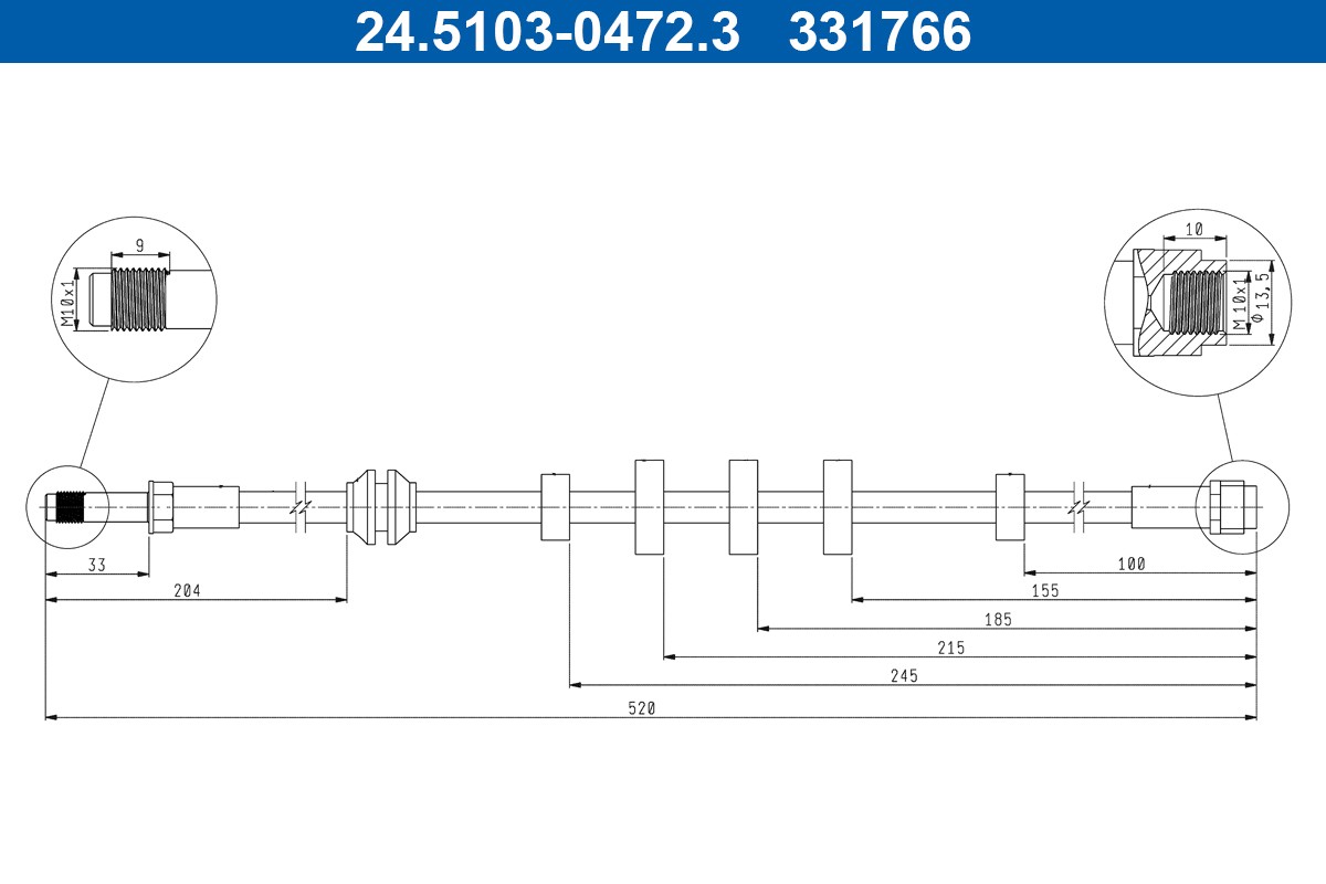 PRZEWOD HAM. ELAST. AUDI P. A4 A5 1,8-4,2 07-17 LE PR
